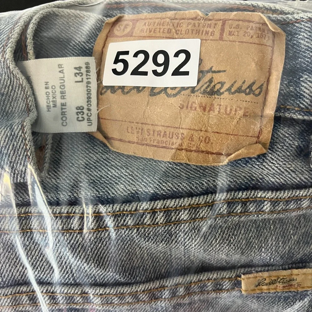 Signature‎ by Levi Strauss Jeans Men's Blue Denim Regular Fit Classic - 37X33